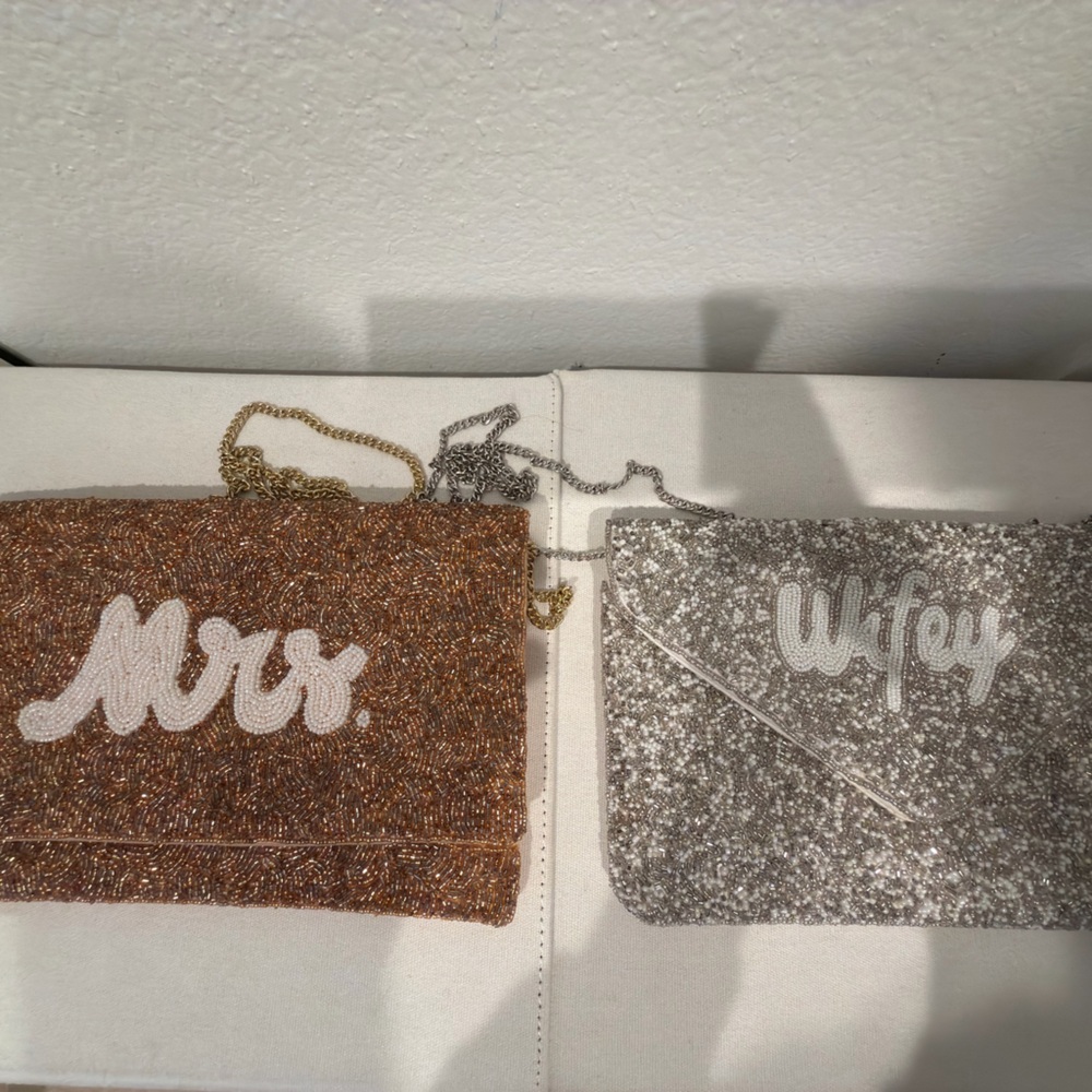 Beaded Bridal Purse Bundle - Mrs and Wifey